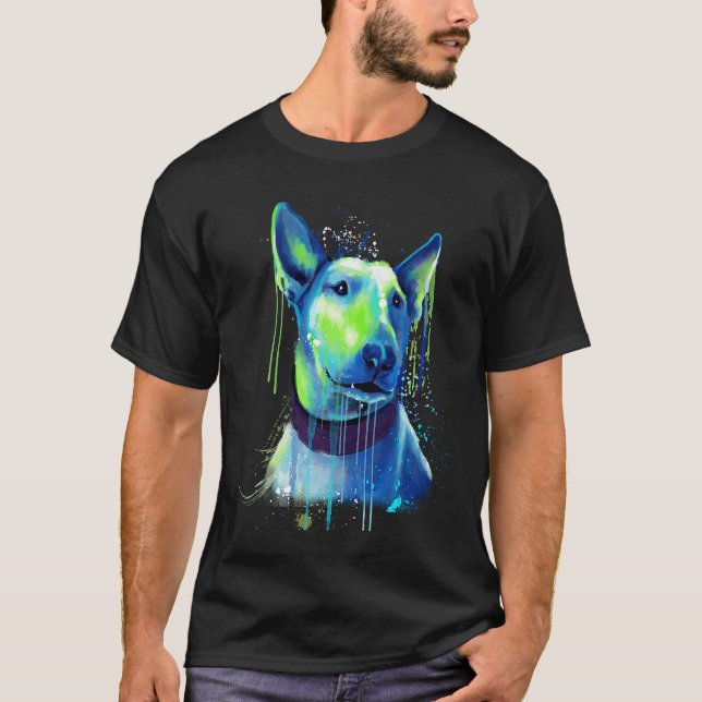 Cool Bull Terriers Painting T-Shirt (Vorderseite)