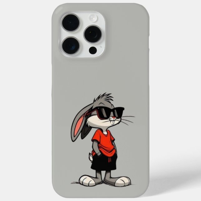 Cool Bunny Vibes: Stilvolles iPhone 15 Pro Case (Rückseite)