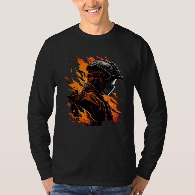Cool burning Welder with Mask T-Shirt (Vorderseite)