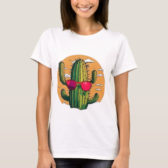 Cool Cactus Sunset T-Shirt (Vorderseite)