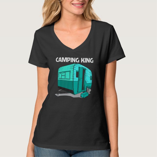 Cool Camping For Men Boys Camper Camping Outdoor T T-Shirt (Vorderseite)