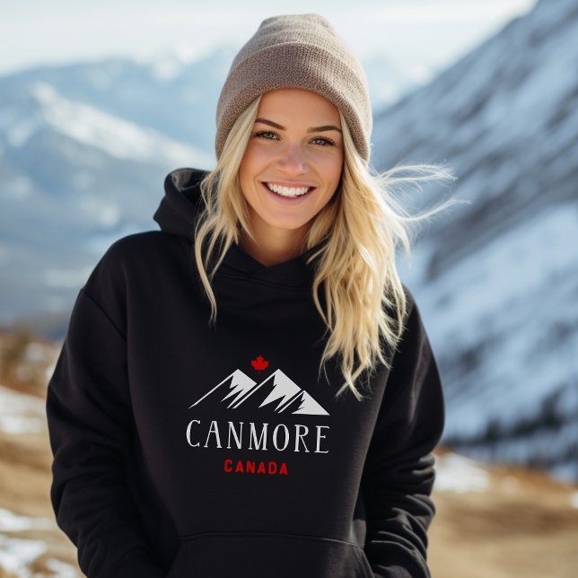 Cool Canmore Kanada-Berge Ahornblätterblättern Dun Hoodie (Von Creator hochgeladen)
