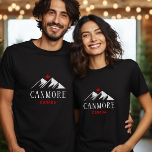 Cool Canmore Kanada-Berge Ahornblätterblättern Dun T-Shirt