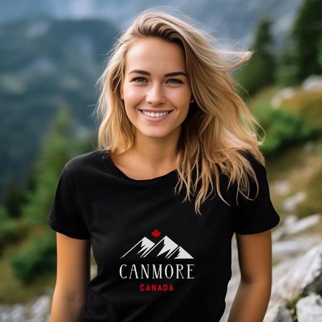 Cool Canmore Kanada-Berge Ahornblätterblättern Dun T-Shirt (Von Creator hochgeladen)