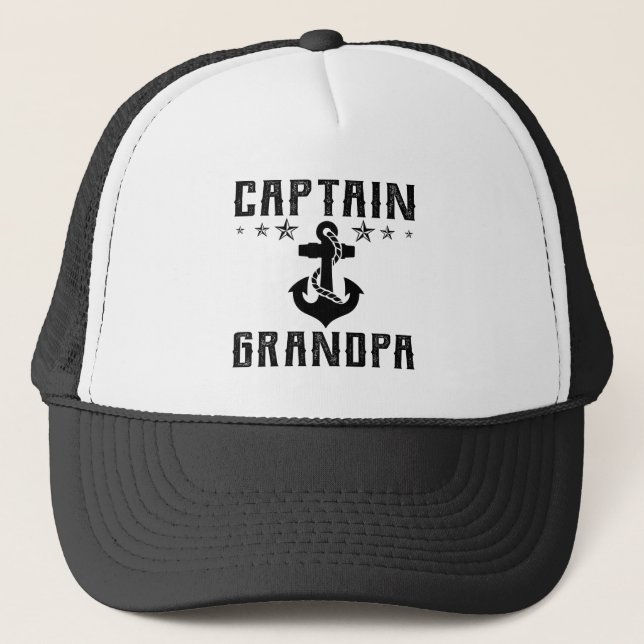 Cool Captain Grandpa word art  Truckerkappe (Vorderseite)
