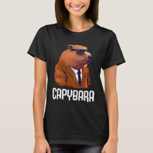 Cool Capybara Sonnenbrille Wasser Schweinefleisch T-Shirt