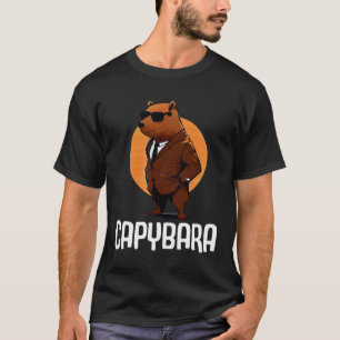 Cool Capybara Sonnenbrille Wasser Schweinefleisch  T-Shirt