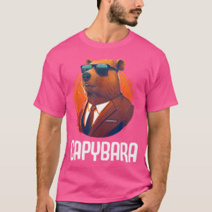 Cool Capybara Sonnenbrille Wasser Schweinefleisch T-Shirt