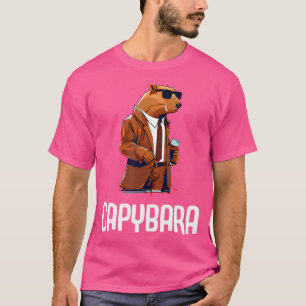 Cool Capybara Sonnenbrille Wasser Schweinefleisch  T-Shirt