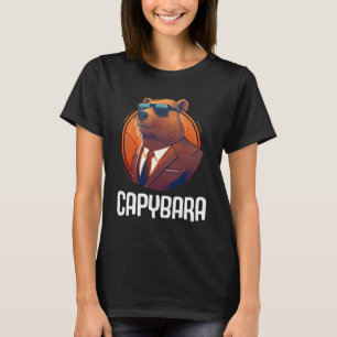 Cool Capybara Sonnenbrille Wasser Schweinefleisch  T-Shirt