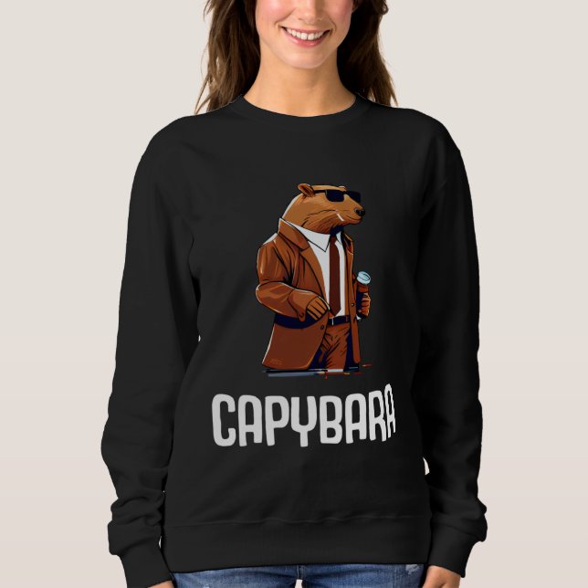 Cool Capybara Sunglasses Water Pig South America C Sweatshirt (Vorderseite)