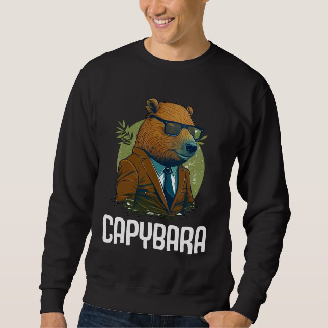 Cool Capybara Sunglasses Water Pig South America C Sweatshirt (Vorderseite)