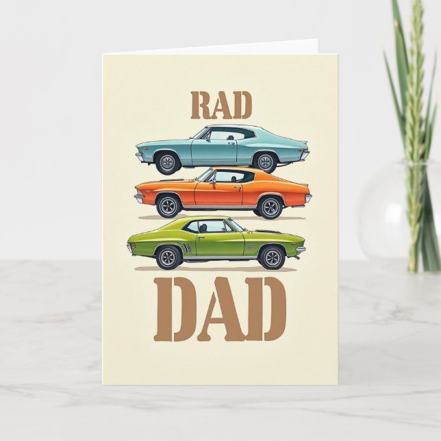 Cool Car Dads Tag Tributkarte Karte (Vorderseite)