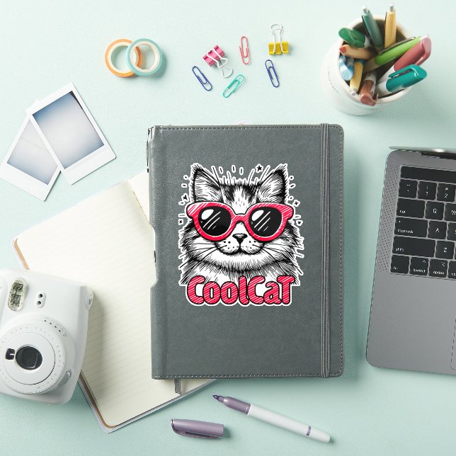 Cool Cat 1 Aufkleber (iPad Hülle)