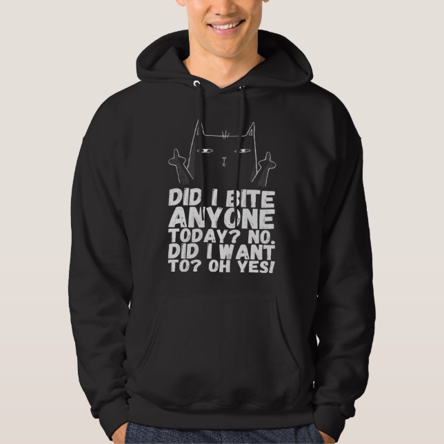 Cool Cat  Angrycats  Sarcastic Cat Hoodie (Vorderseite)