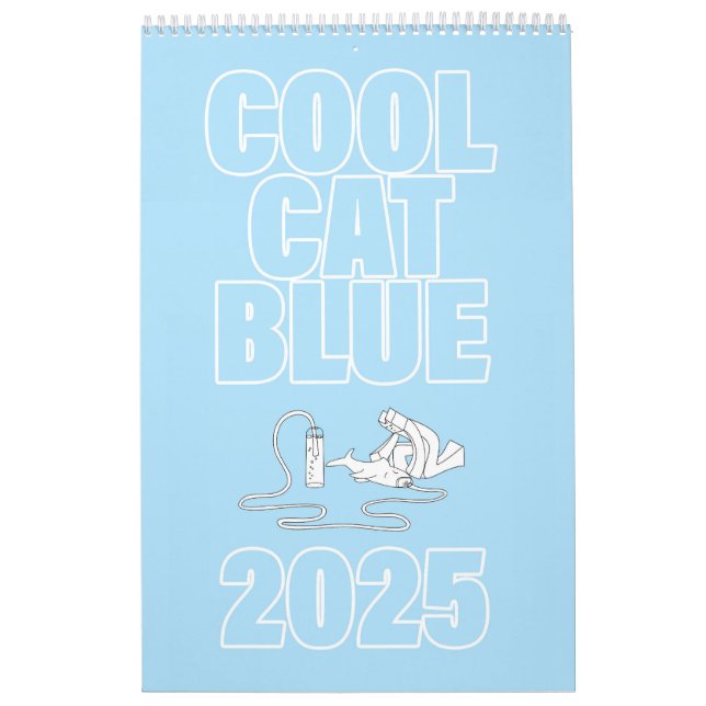 Cool Cat Blue 2025 Kalender (Titelbild)