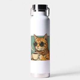 Cool Cat Coffee Retro Style Design for Cat Lovers Trinkflasche