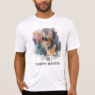 *~* Cool Cat DRUM Player Angesagt AP91 Percussioni T-Shirt