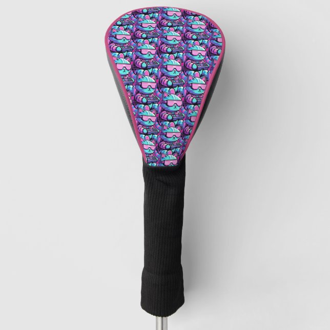 Cool Cat Gamer Golf Headcover (Vorderseite)
