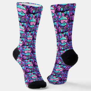 Cool Cat Gamer Socken