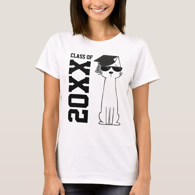 Cool Cat Graduate T-Shirt (Vorderseite)
