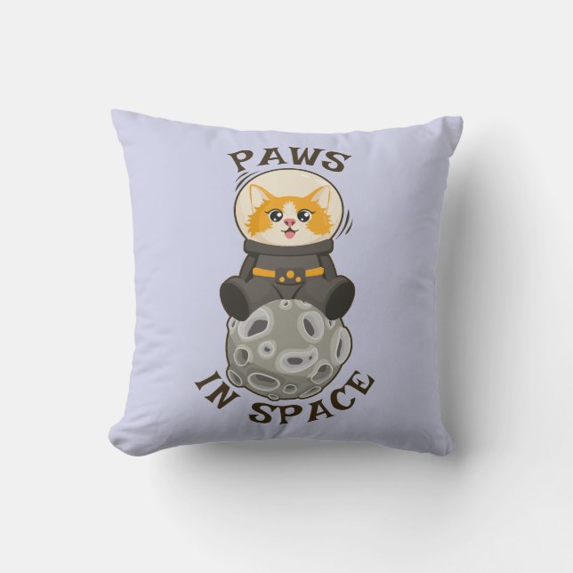 Cool Cat in space Cat Astronaut Cosmic animal Moon Kissen (Vorderseite)