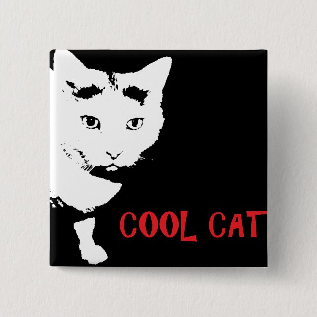 COOL CAT KNOPF BUTTON (Vorderseite)