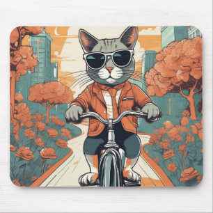 Cool Cat Modern Art Mouse Pad Mousepad