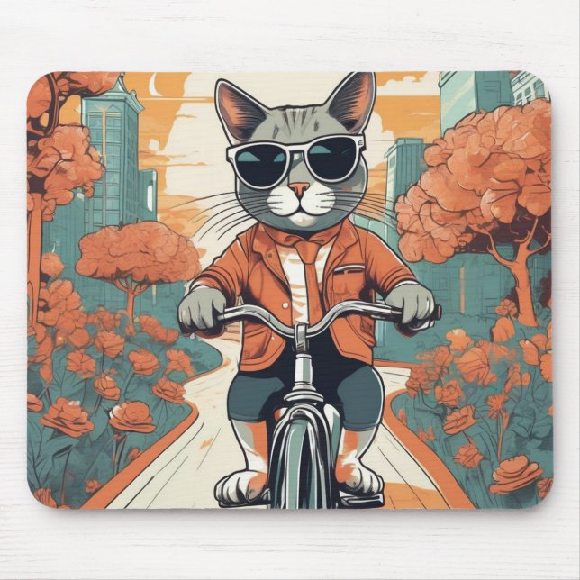 Cool Cat Modern Art Mouse Pad Mousepad (Vorne)