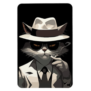 Cool Cat Noir: Eleganter und geheimnisvoller Kater Magnet