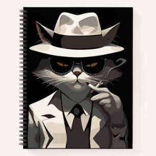 Cool Cat Noir: Eleganter und geheimnisvoller Kater Notizbuch
