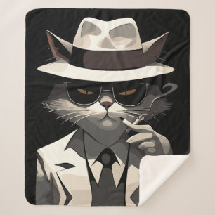 Cool Cat Noir: Eleganter und geheimnisvoller Kater Sherpadecke