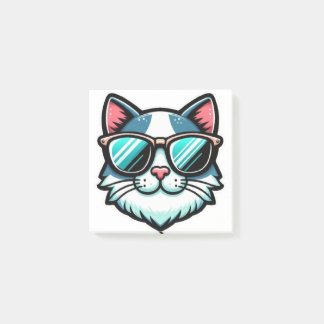 Cool Cat Post-it® Notes – Stylish Feline Memo Pads Post-it Klebezettel