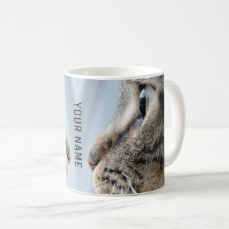 Cool Cat Profile Close-Up Photo Personalised Kaffeetasse