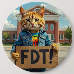 Cool Cat sagt FDT Politisch Button
