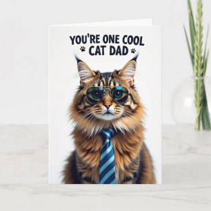Cool Cat Vatertag Portrait Karte