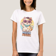 Cool Cat Vibes - Meow Magic Summer T-Shirt"