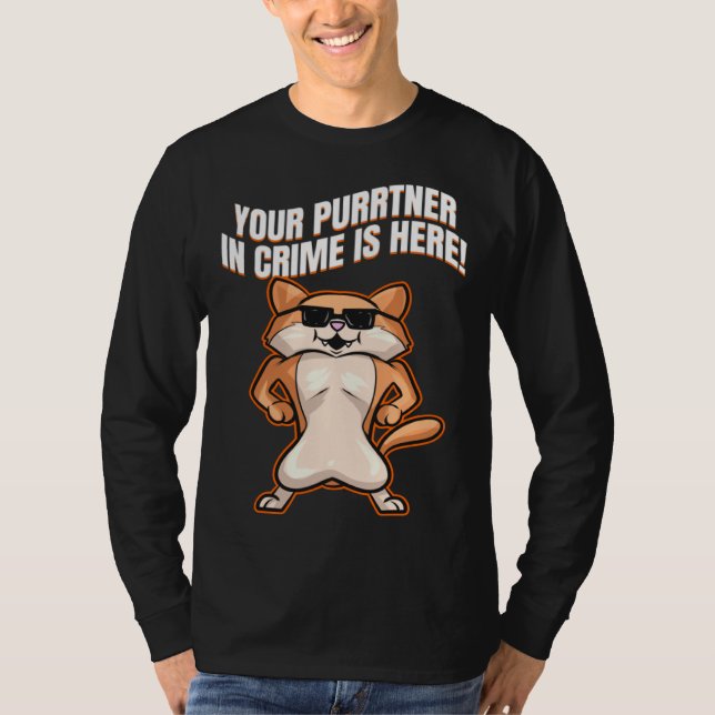 Cool Cat With Sun Glasses On Purrsday T-Shirt (Vorderseite)