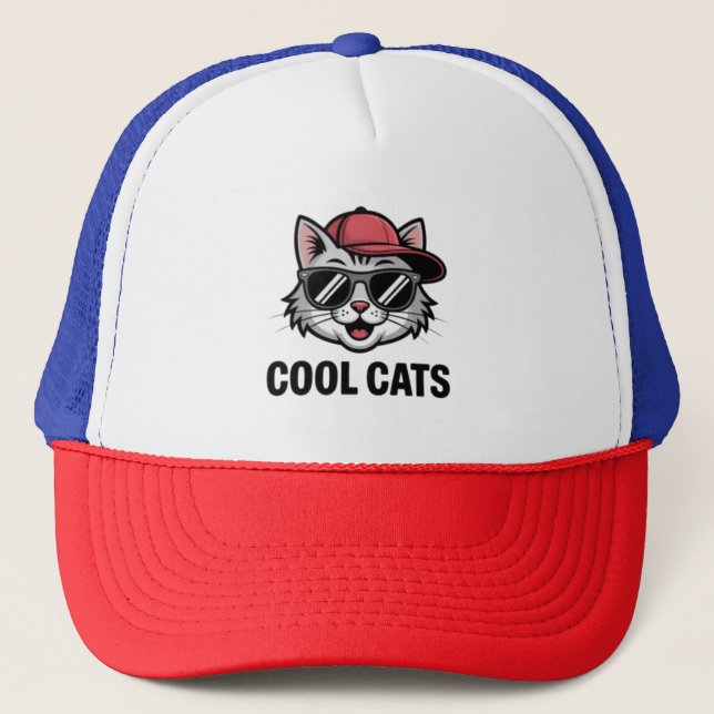 Cool Cats Club Truckerkappe (Vorderseite)