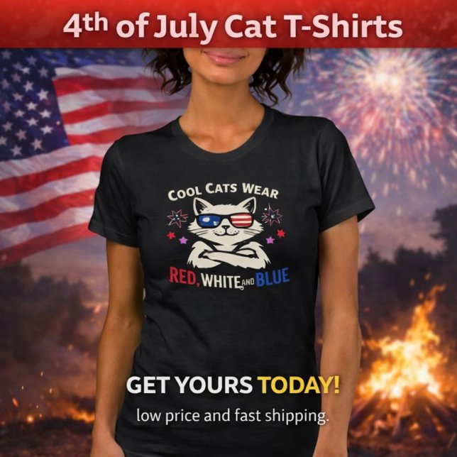 Cool Cats Wear | 4th of July  T-Shirt (Von Creator hochgeladen)