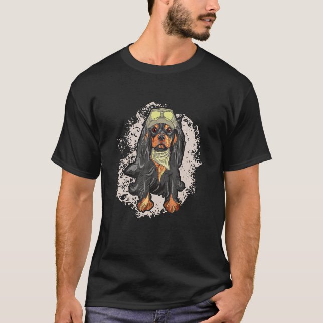 Cool Cavie Cavalier King Charles Spaniel T-Shirt (Vorderseite)