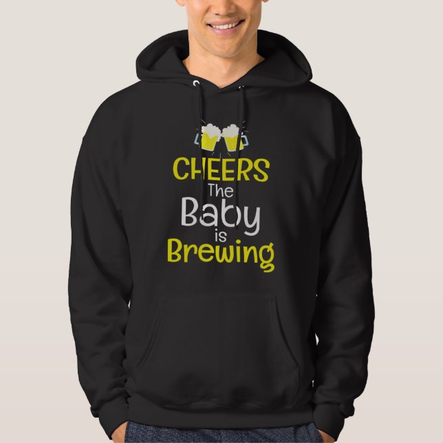 Cool Cheers Baby Is Brewing Beer Brewing Teachers Hoodie (Vorderseite)