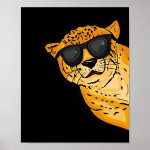 Cool Cheetah Lover Geschenk Kinder Sunglas Cheetah Poster