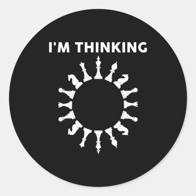 Cool Chess Art For Men Women Kids Chess Player Che Runder Aufkleber (Vorderseite)