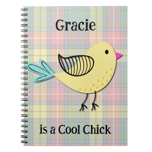 Cool Chick Retro Fun Journal-Notebook Notizblock (Vorderseite)