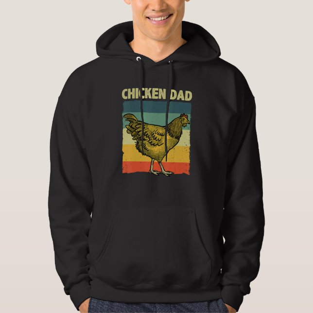 Cool Chicken Dad For Men Father Hen Chicken Farmer Hoodie (Vorderseite)