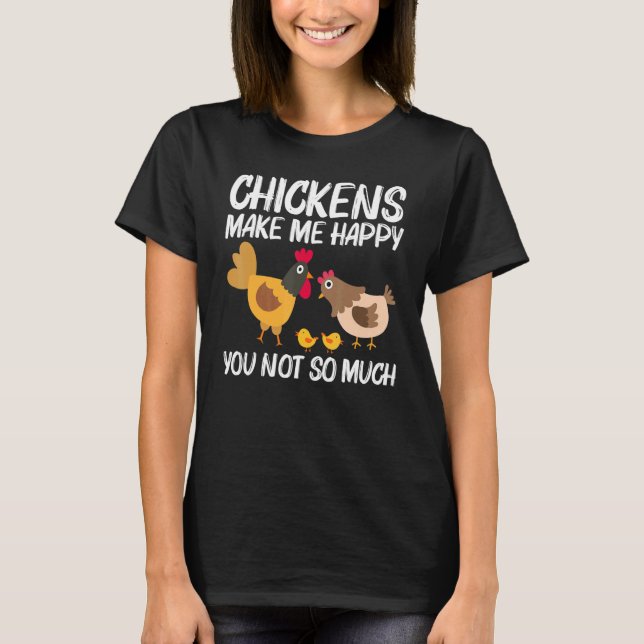 Cool Chicken For Men Women Rooster Hen Chicks Poul T-Shirt (Vorderseite)