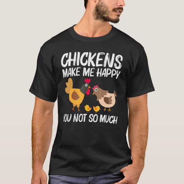 Cool Chicken For Men Women Rooster Hen Chicks Poul T-Shirt (Vorderseite)
