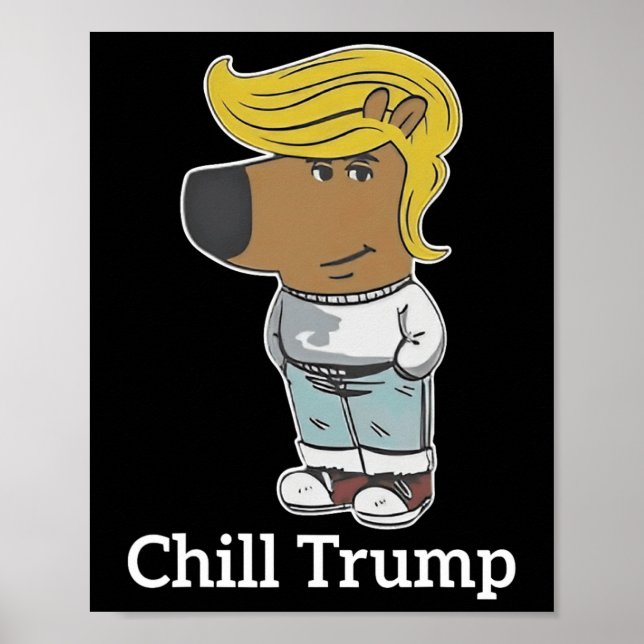 Cool Chill Typ Meme T-Shirts - Trump Chill Typ Mem Poster (Vorne)