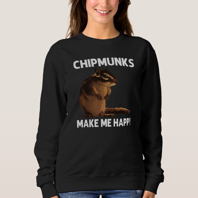 Cool Chipmunk For Men Women Squirrel Whisperer  Ro Sweatshirt (Vorderseite)
